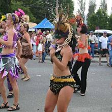 Samba Dancers. In some parade, somewhere in Humboldt County.